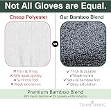 Temple Spring Exfoliating Glove Mustard Yellow Carbonized Bamboo Bath Sponge view 4
