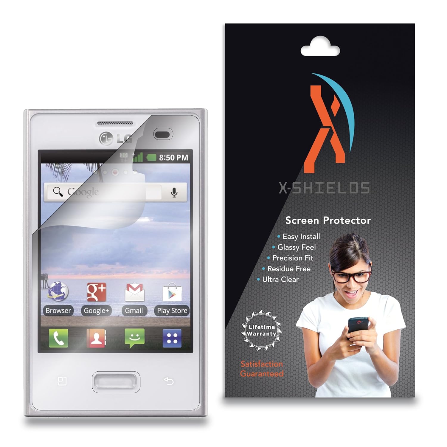 Amazon.com: XShields© (2-Pack) Screen Protectors for LG Optimus Dynamic L38C/L38G  (Ultra Clear): Cell Phones & Accessories