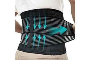TESETON Back Support Belt for Men and Women, Braces for Relief Lower Back Pain, Scoliosis, Sciatica,Herniated Disc,Protect Belt for Workout Sports 03 Black XL