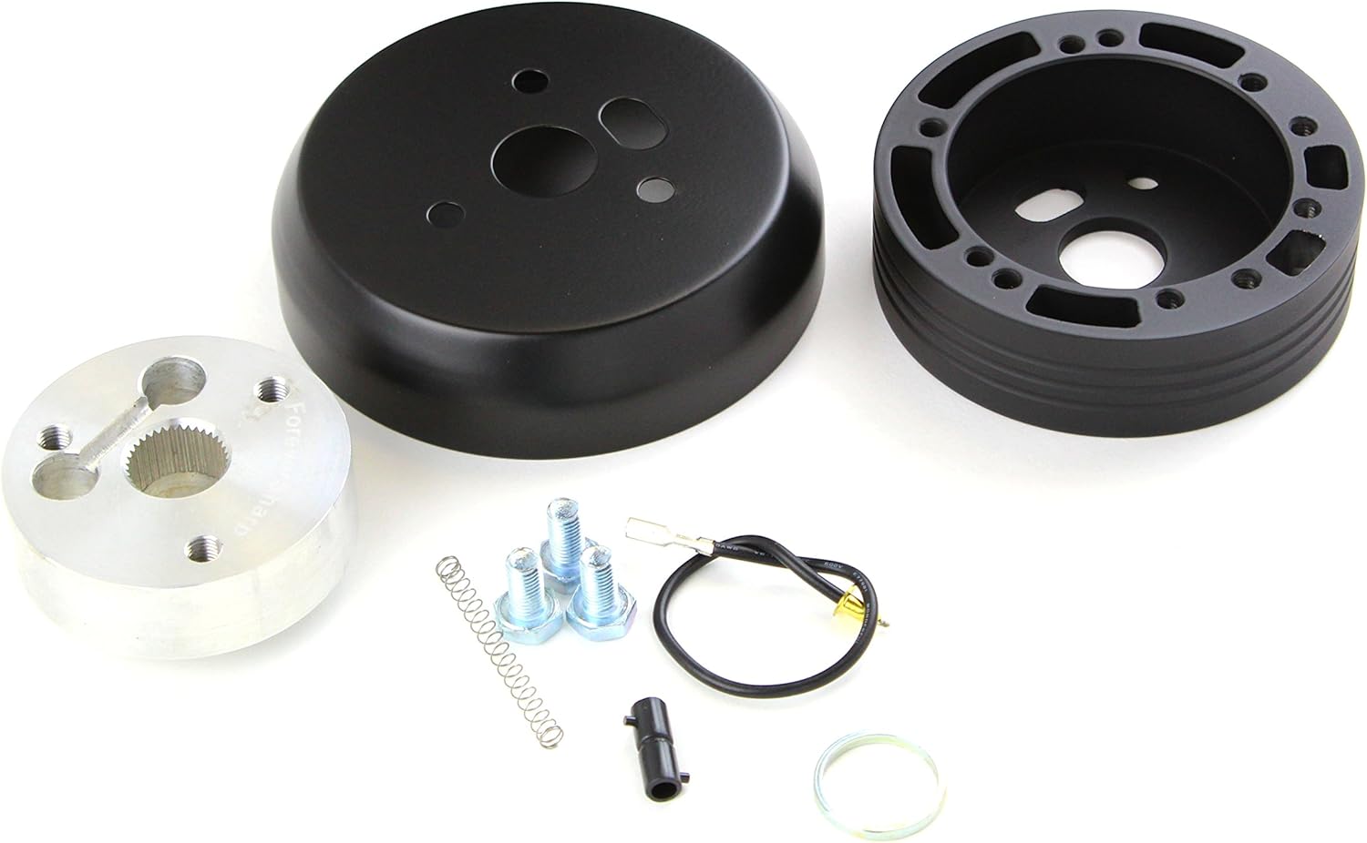 5 & 6 Hole Matte Black Hub Adapter Installation Kit For Aftermarket