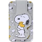 Peanuts Snoopy Woodstock Card Holder Slim Wallet Women Grey