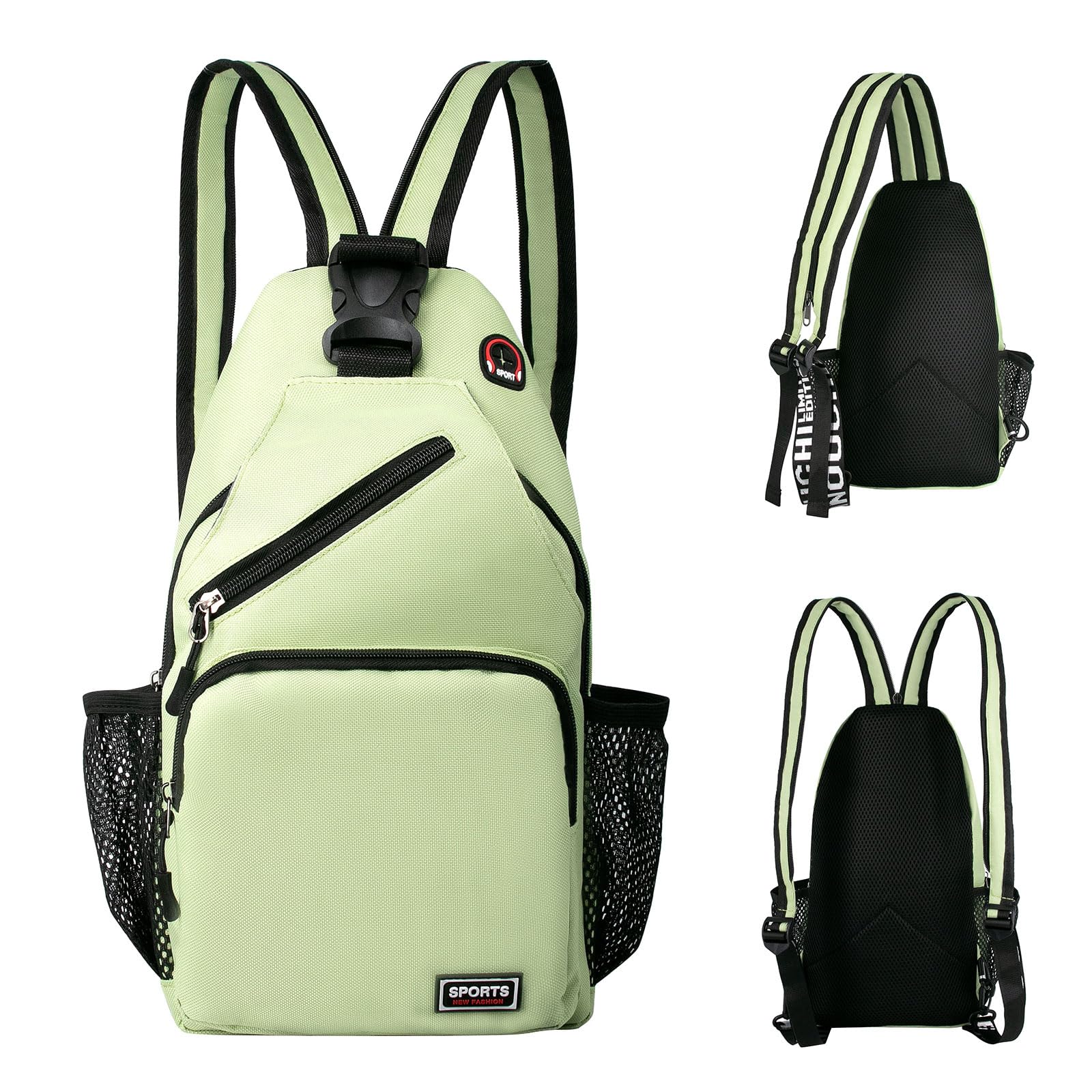 Long Keeper Lightweight Sling Backpack, Unisex Crossbody Backpack Chest bag Small Rucksack Sport Hiking Gym Dual-Use Travel Shoulder Bag for Women Men Teenager