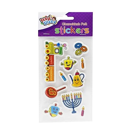 Chanukah Felt Stickers - Dreidels Menorahs Donuts and More - Hanukah Stationary Arts and Crafts - Gifts and Games by Izzy n Dizzy