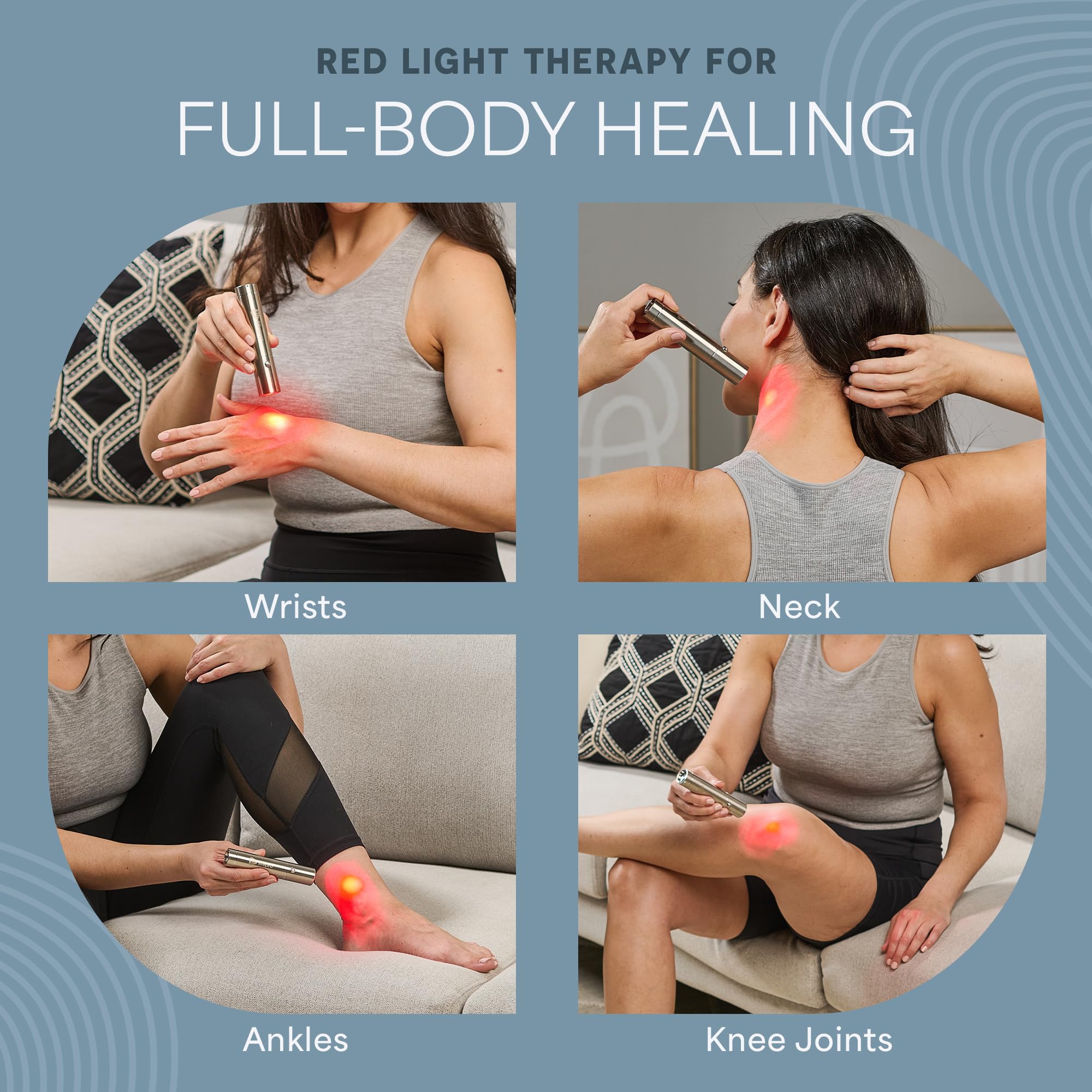Lifepro Infrared & Red Light Therapy Device for Joints & Muscles Pain Relief, Portable Near Infrared Light for Body & Face Inflammation, Compact & Effective Design - Use 3 wavelengths