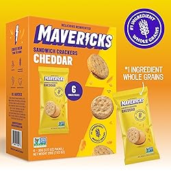 Mavericks Sandwich Crackers Cheddar - Cheese Filled