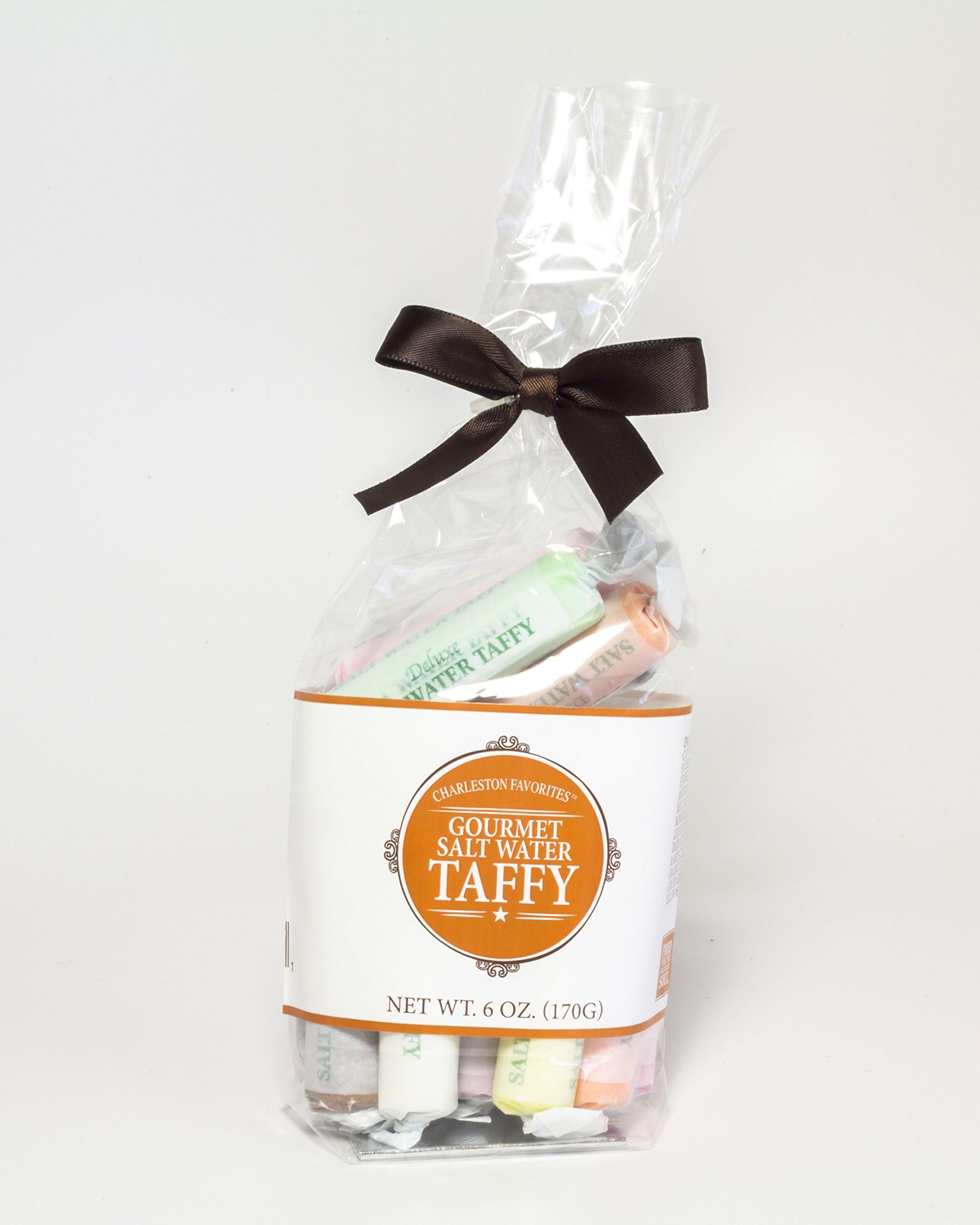 Charleston Favorites Gourmet Saltwater Taffy Pink Green Yellow Orange Purple White 6oz