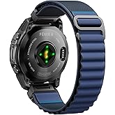 Alpine Loop Nylon Watch Band Compatible with Garmin Fenix 5/6/7/8 47mm, Quickfit 22mm Rugged Watch Bands for Garmin Epix Gen 2/Fenix 8 Pro 47mm/7 Pro/6 Pro/5 Plus/Forerunner 935/S62