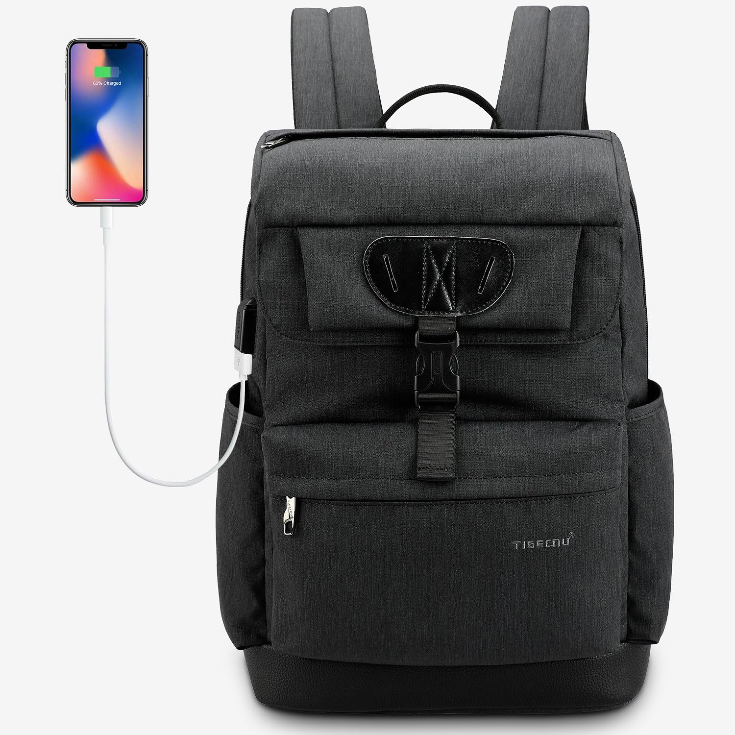 LAPACKER Travel Laptop Backpack, Anti-Theft Bag with USB Charging Port Computer Business Backpack for Men Women - Fits Up To 15.6-Inch Computers Backpack, Water Resistant