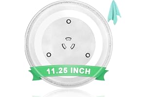 HIFLORA 11.25" Universal Microwave Plate Replacement Glass Turntable| Fits LG, GE, Panasonic, Frigidaire, Farberware & More