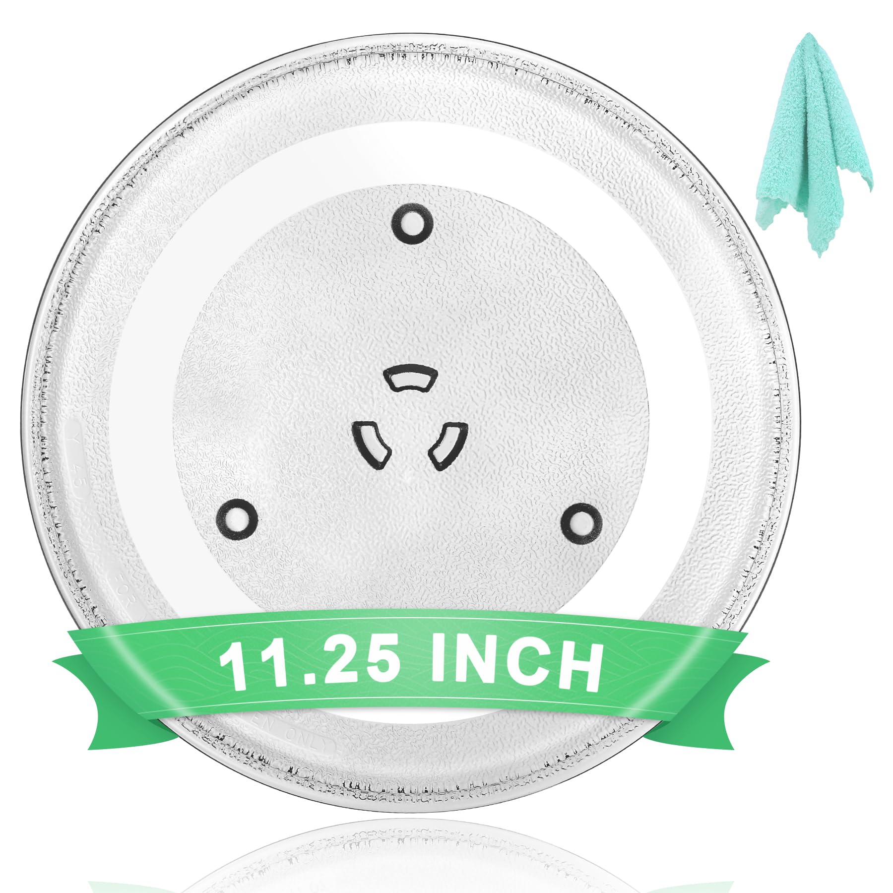 Photo 1 of 11.25" Universal Microwave Plate Replacement Glass Turntable| Fits LG, GE, Panasonic, Frigidaire, Farberware & More