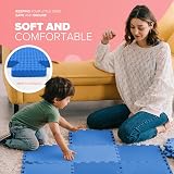 kidoola Foam Baby Play Mat 29x29cm 9pc 7mm Interlocking Blue EVA view 4