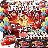 53 PCS Party Decorations Include Happy Birthday Banner, Balloons, Backdrop, Tablecloth, Toppers for Adult Theme Birthday Party Supplies