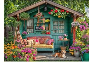 TangMosaic 1000 Piece Puzzle for Adults, Flower House Jigsaw Puzzle, Family Puzzles Game, Interlock Perfectly No Dust, Home Decoration Puzzle, Gift for Valentine Friends Parents Kids