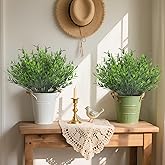 RAINFLOW 4PCS Small Fake Plants Decor Artificial Plants Indoor Artificial Greenery Stems Greenery for Centerpieces Wedding Decorations Home Decor Desk Plant for Dining Table Centerpiece Decor 13.3IN