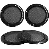 Unlorspy 4pcs Black 3 Inch Round Speaker Grills Cover | Car Speaker Covers, Metal Mesh, Replacement, With Screws