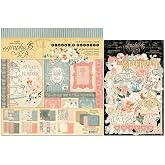 Graphic 45 Always &amp; Forever Papers - 8x8 Paper Pack and Ephemera Die-Cuts