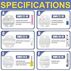 haisstronica 8PCS Crimping Tool Set - Ratchet Wire