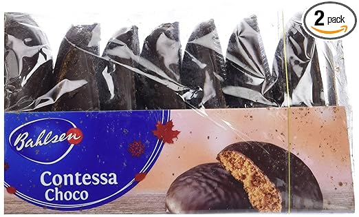 Bahlsen Contessa Lebkuchen, Dark Chocolate Covered (Pack of 2)