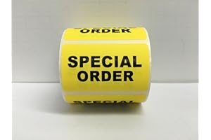 LABELS AND MORE INC. 1 Roll 2.5x1.5 Yellow Special Order Special Instructions Mailing Shipping Stickers 500 Labels per roll