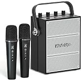 100W Powerful Voice Amplifier with 2 Wireless Microphones S99 | Big Pro Sound Portable Speaker with Microphone, Bluetooth Speaker PA System Karaoke Machine Support BT/USB/TF Card/Aux/Guitar