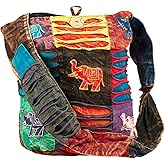 Patchwork Peacock Handmade Pink Cotton Hobo Crossbody Shoulder Bag Hipster Boho Women Sling