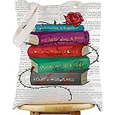 WZMPA Fantasy Book Tote Bag Novels Fans Gift Fiction Novel Series Canvas Shoulder Bag Author Support Gift