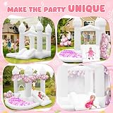 FBSPORT White Inflatable Bounce House Castle Slide Ball Pit Trampoline Blower view 2