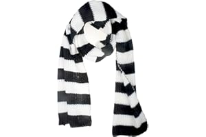 VIVIAN & VINCENT Fall Winter Ultra Soft Knit Striped Scarf for Women Men Boys Girls