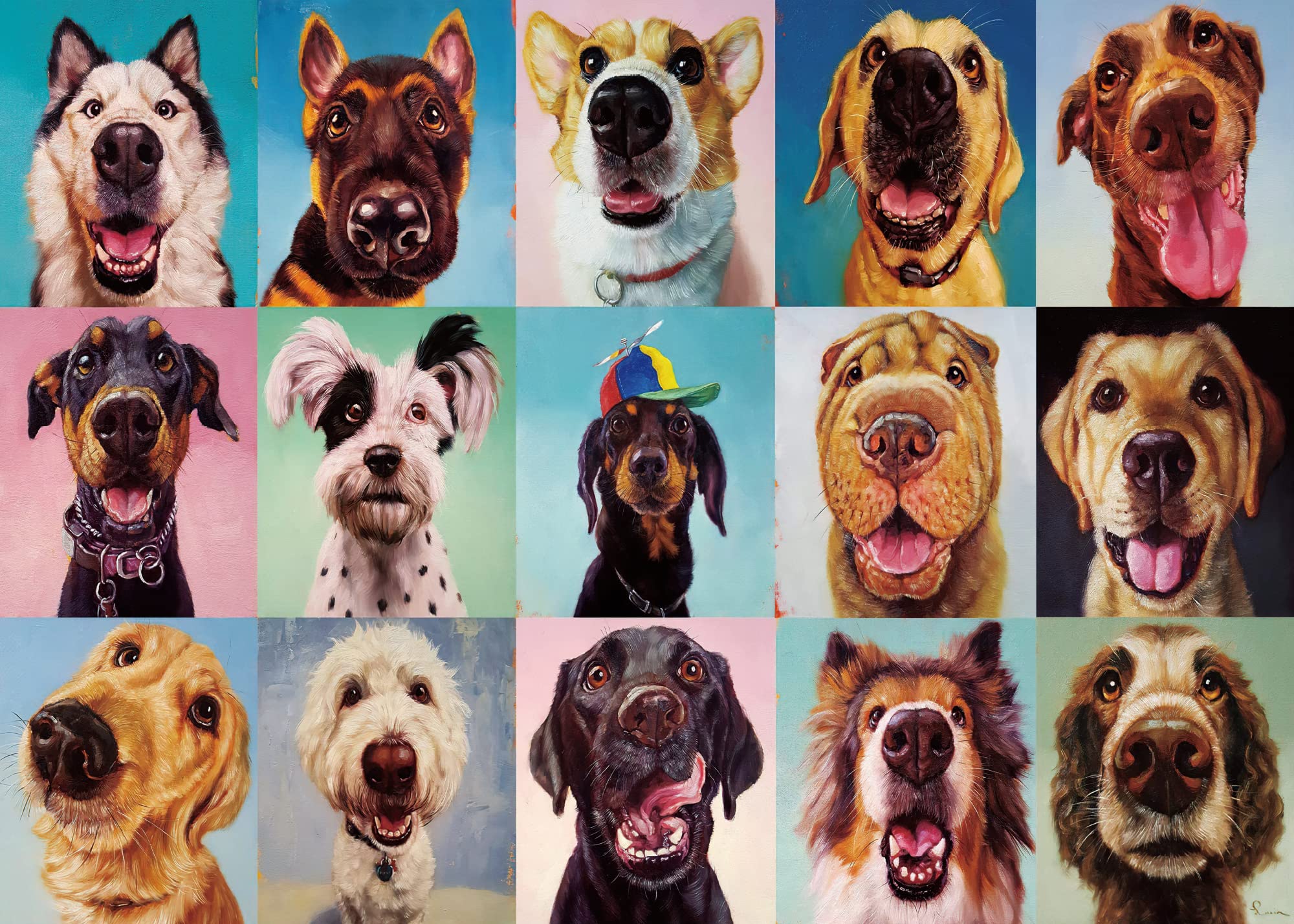 WESEN 1000 Piece Jigsaw Puzzle for Adult & Kid - Animal Dogs Jigsaw for Stress Relief & Fun, Premium Artwork for Relaxation & Decor Challenging Adult Puzzle, Toy Gift for Girl/Boy/Christmas