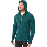 MERINNOVATION 100% Merino Wool Hoodie for Men - Thermal Base Layer Men's Long Sleeve Half Zip Sweatshirt for Hiking Travel
