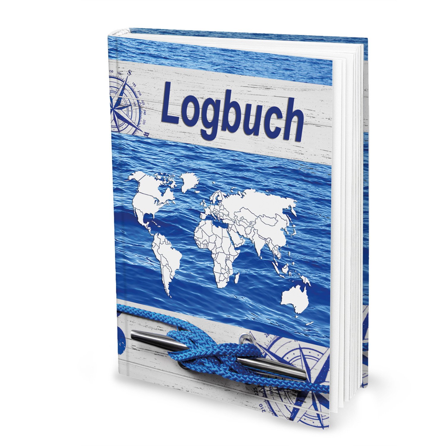 XXL DIN A4 Hard Cover Logbook Adventure Yacht Log Book Amtlichen Regulation Owners Yacht Sailing Nautical Boat Sea Boat For 100 Days at Sea From the Sailor For Sailors