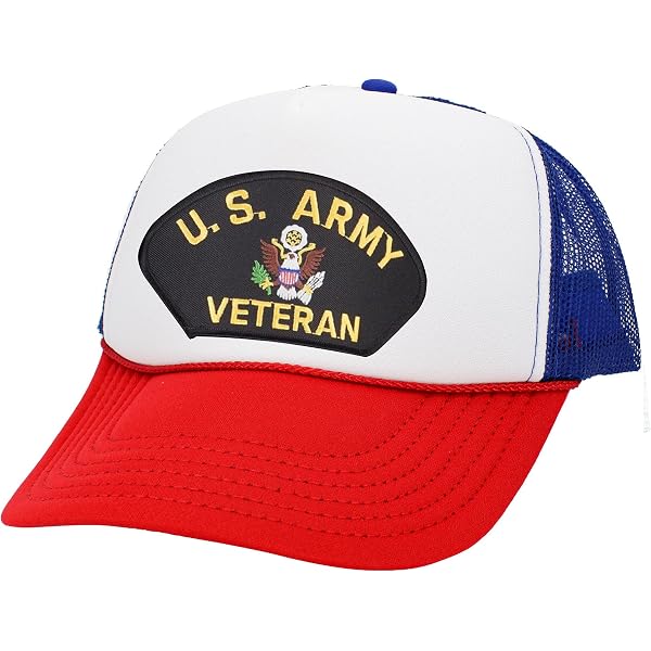 US Army Veteran Patch Adjustable Baseball Cap – Khaki, Mesh Back, Snapback, OSFM Adult Size - View #5