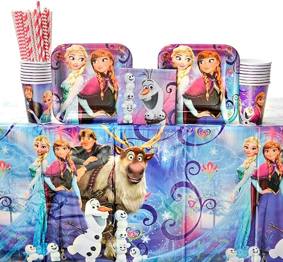 Frozen Magic Birthday Party Supplies Pack for 16 Guests