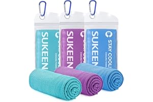 Sukeen Cooling Towel(40"x12") Microfiber Cool Towel,Soft Breathable Chilly Towel for Yoga, Golf, Gym, Camping, Running, Workout & More Activities