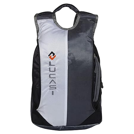 Lucasi Casual Light Weight Grey White Backpack Bag 17 Liters 2 Compartments