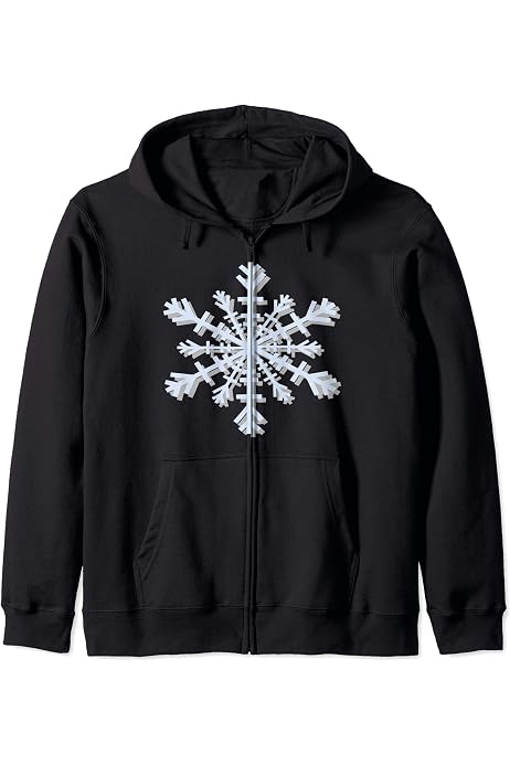 Amazon.com: Blue Snowflake Zip Hoodie : Clothing, Shoes u0026 Jewelry