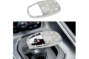 SENSHINE Gear Shift Knob Head Cover Bling Trim for Dodge Charger Challenger Accessories 2015-2023 2024 Durango 2016-2023 2024 ABS Interior Shell Insert Decoration Protector Gear Shifter Cover (White)