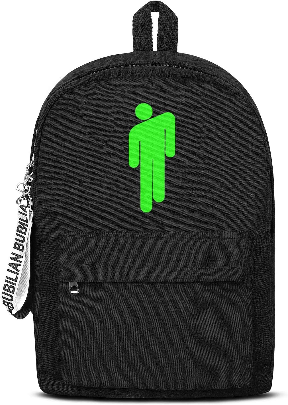 Women Men Water Resistant Black Canvas School Backpack Lightweight Backpack
