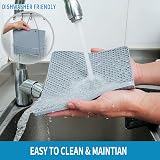 Beeptrum Extra Thick Silicone Trivet Mats 4 Pack Grey 7.2in 0.5cm view 4
