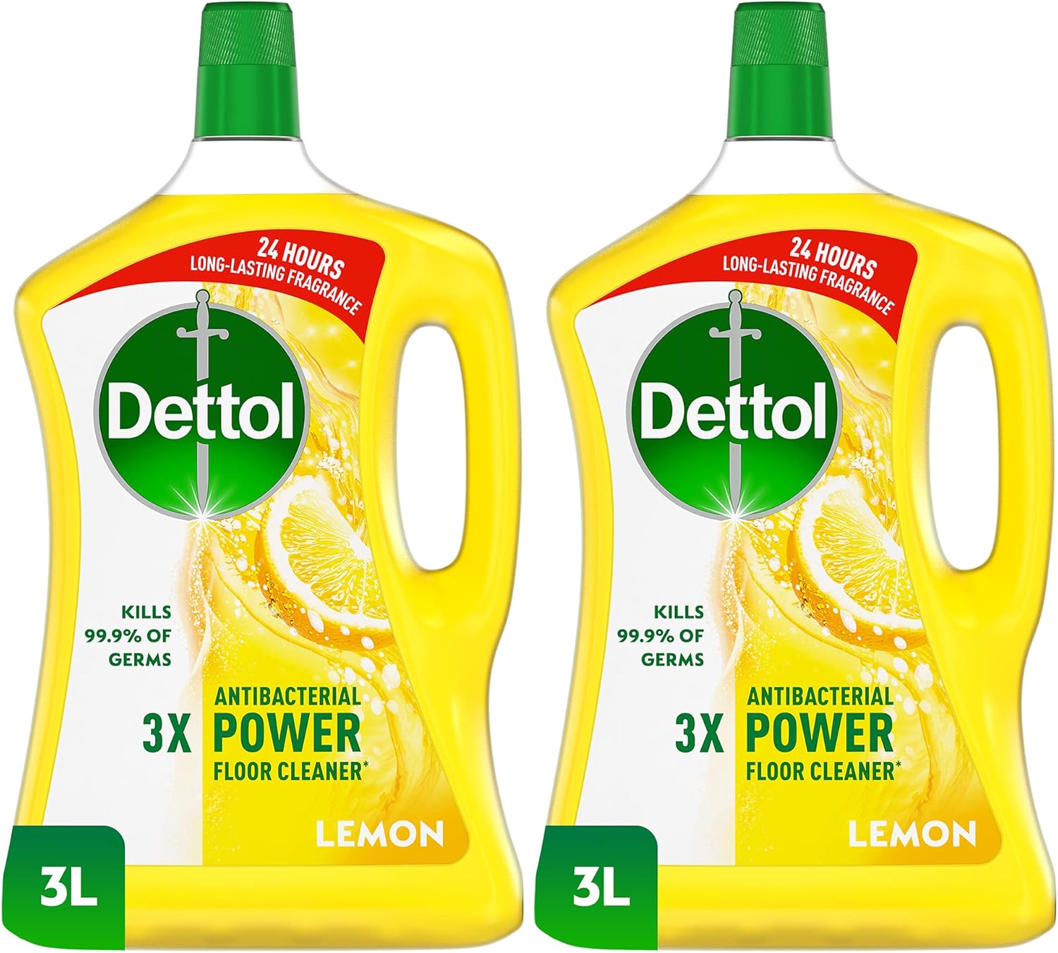 Dettol Lemon Antibacterial Power Floor Cleaner, 3L, Pack of 2 Buy