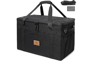 Lemubeane Tactical Camping Storage Bag Utility Tote Bag Camping Kitchen Organizer with Axe Holder & Shoulder Strap