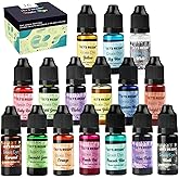 LET'S RESIN 16 Color Concentrated Resin Dye for Epoxy Resin &amp; UV Resin | Liquid Colorant for Resin Coloring, Resin Jewelry, Resin Art Crafts DIY Making (Each 0.35oz)
