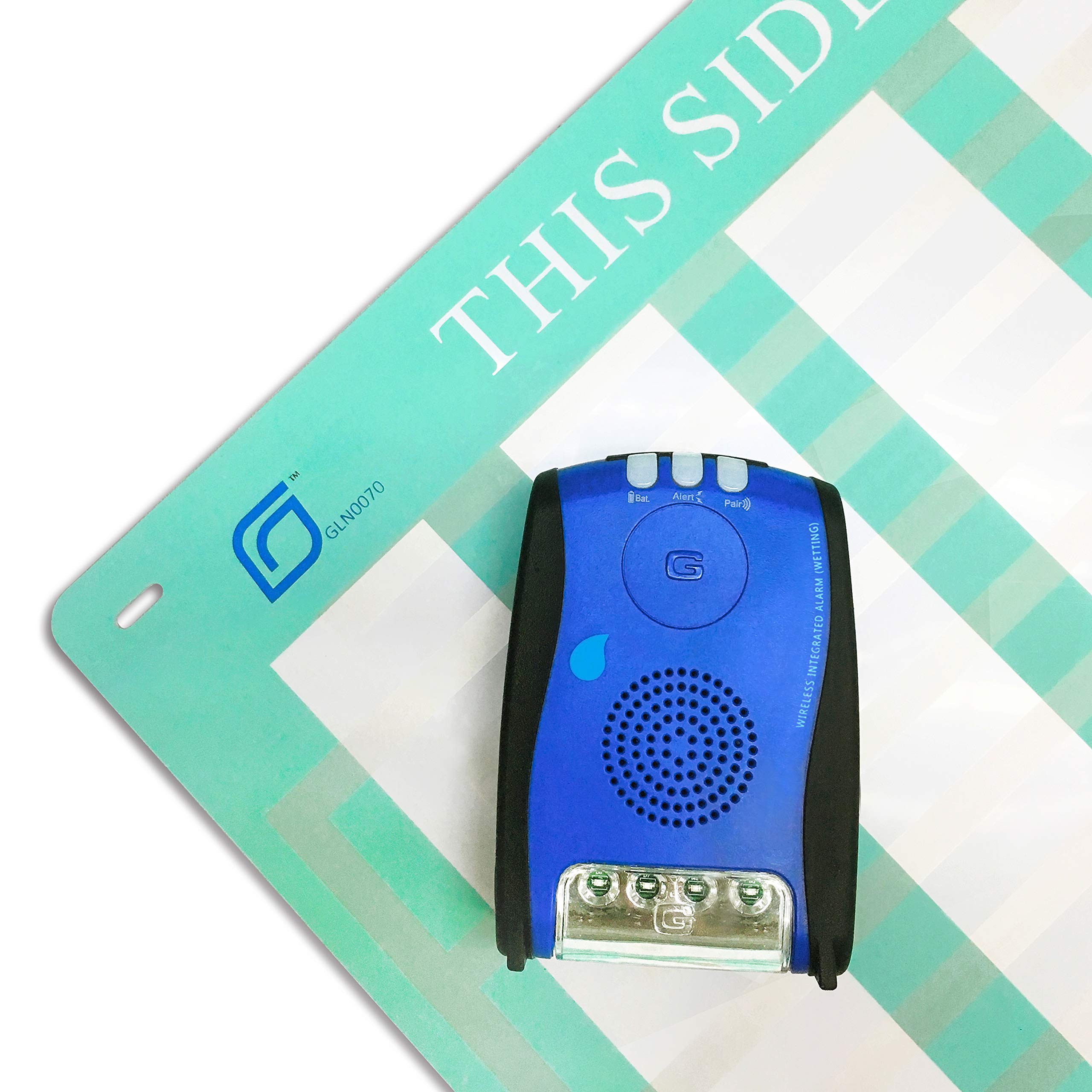 GleenMed Wireless Caregiver Alarm Set with 21.5” x 16.5” Wetting Sensor