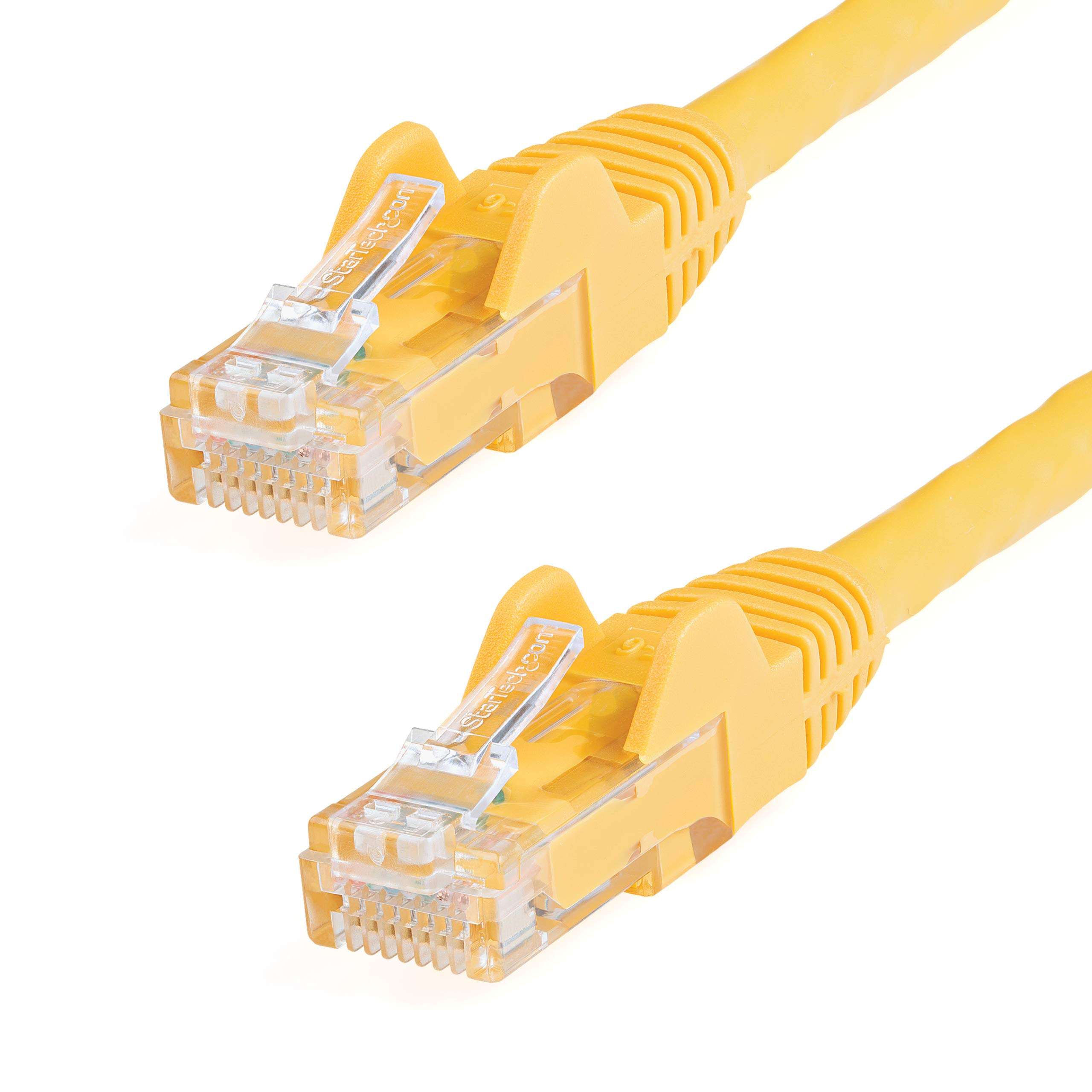StarTech.com 1.5m CAT6 Ethernet Cable - Yellow CAT 6 Gigabit Ethernet Wire -650MHz 100W PoE RJ45 UTP Network/Patch Cord Snagless w/Strain Relief Fluke Tested/Wiring is UL Certified/TIA (N6PATC150CMYL)