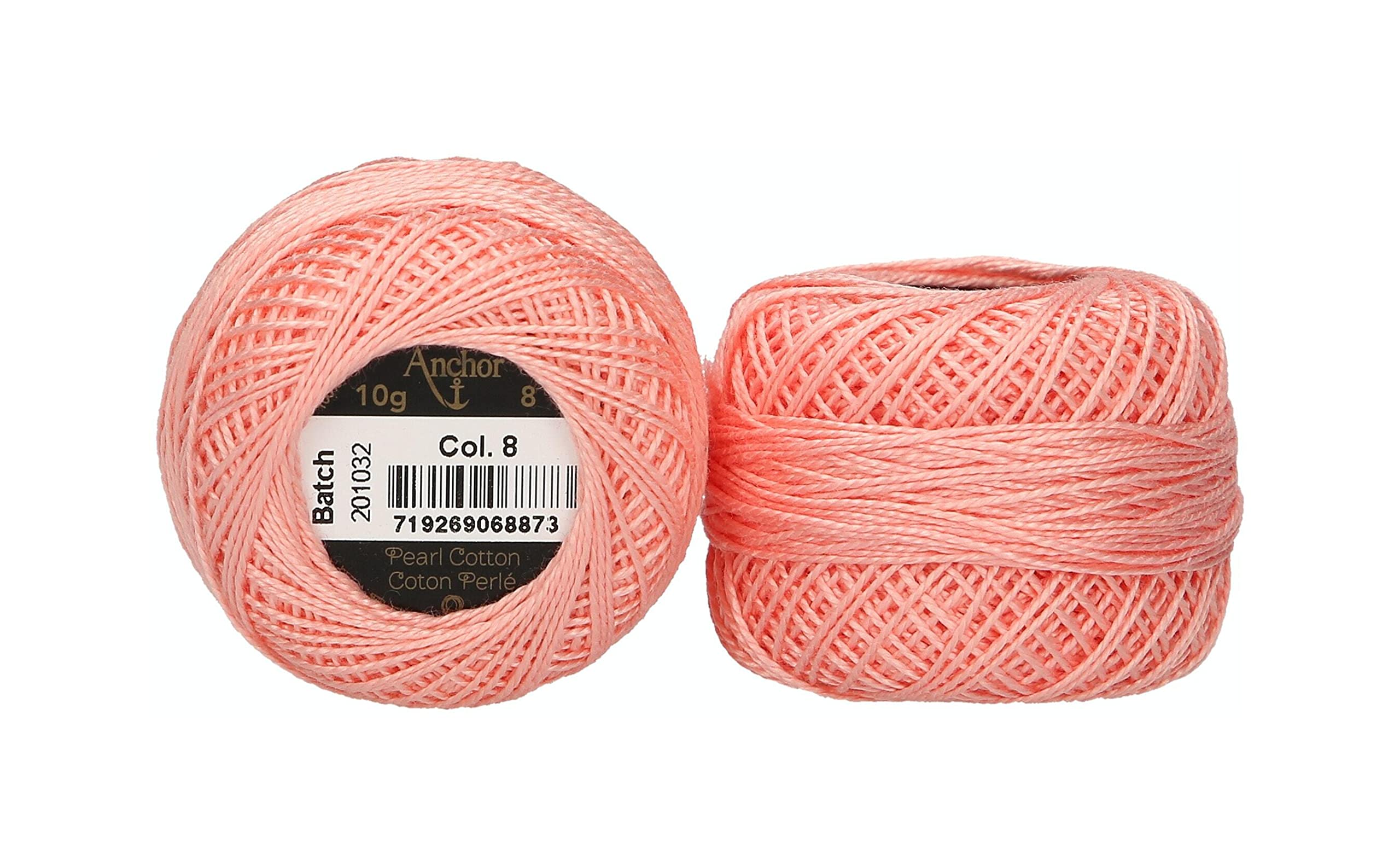 Anchor Pearl Yarn, Thickness: 8, Packaging: 10G, Running Length: 82M lachsrosa Embroidery Threads — image 1