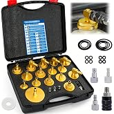 20PCS Brake Bleeder Kit, Aluminum Master Cylinder Brake Bleeder Adapter Kit | Brake Pressure Bleeder with 4PCS Quick Connector for Ford Chevy Honda Toyota VW BMW Nissan and more brakes with ABS Systems