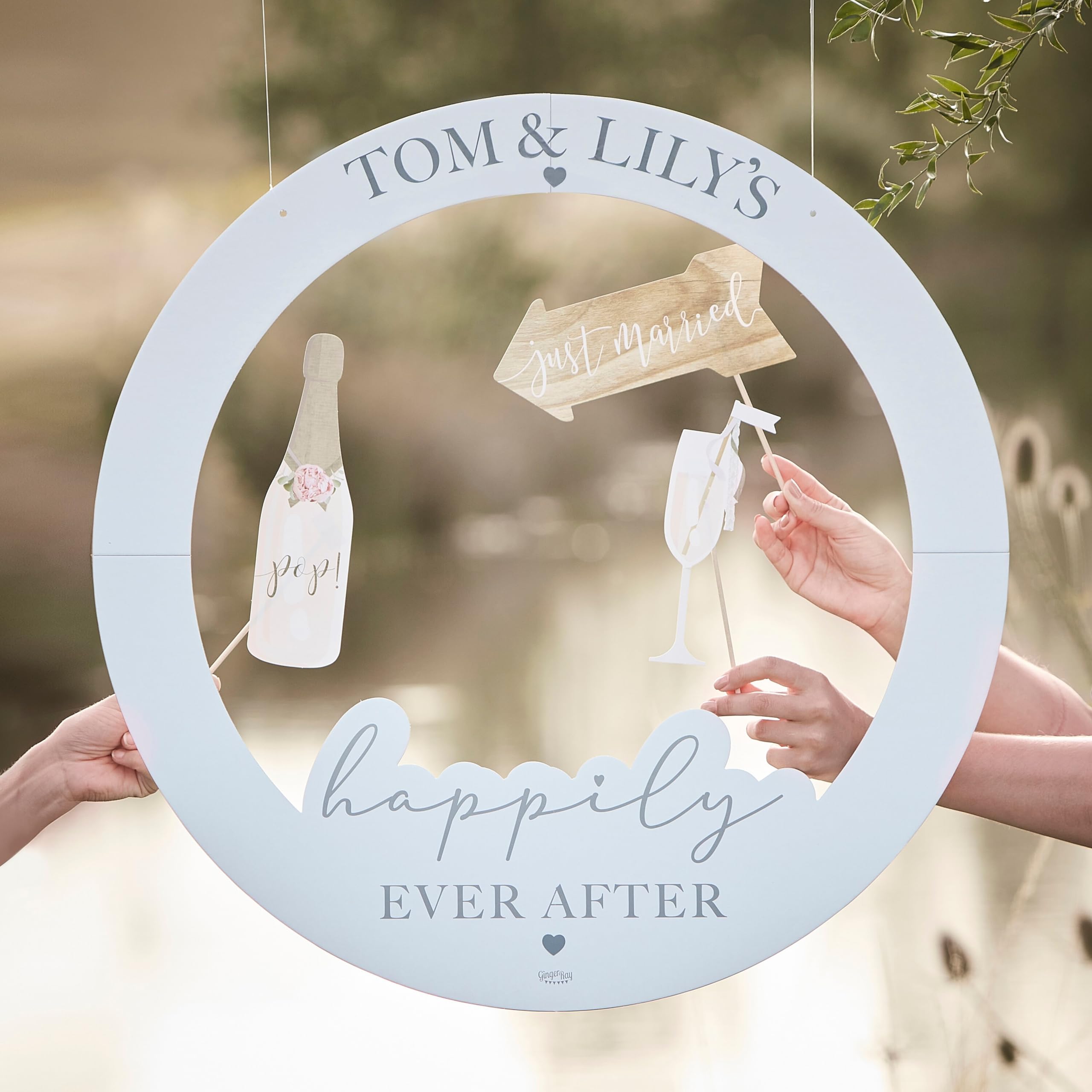 Ginger Ray Personalised Wedding Photo Booth Party Selfie Frame Decoration