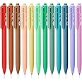 Mr. Pen- Retractable Gel Pens, 12 Pack, Assorted Colors, Fast Dry, Gel Pens Fine Point 0.7mm, Retractable Pens, Cute Pens, Gel Ink Pens, Aesthetic Pens for Journaling, Colorful Pens, Fine Tip Pens