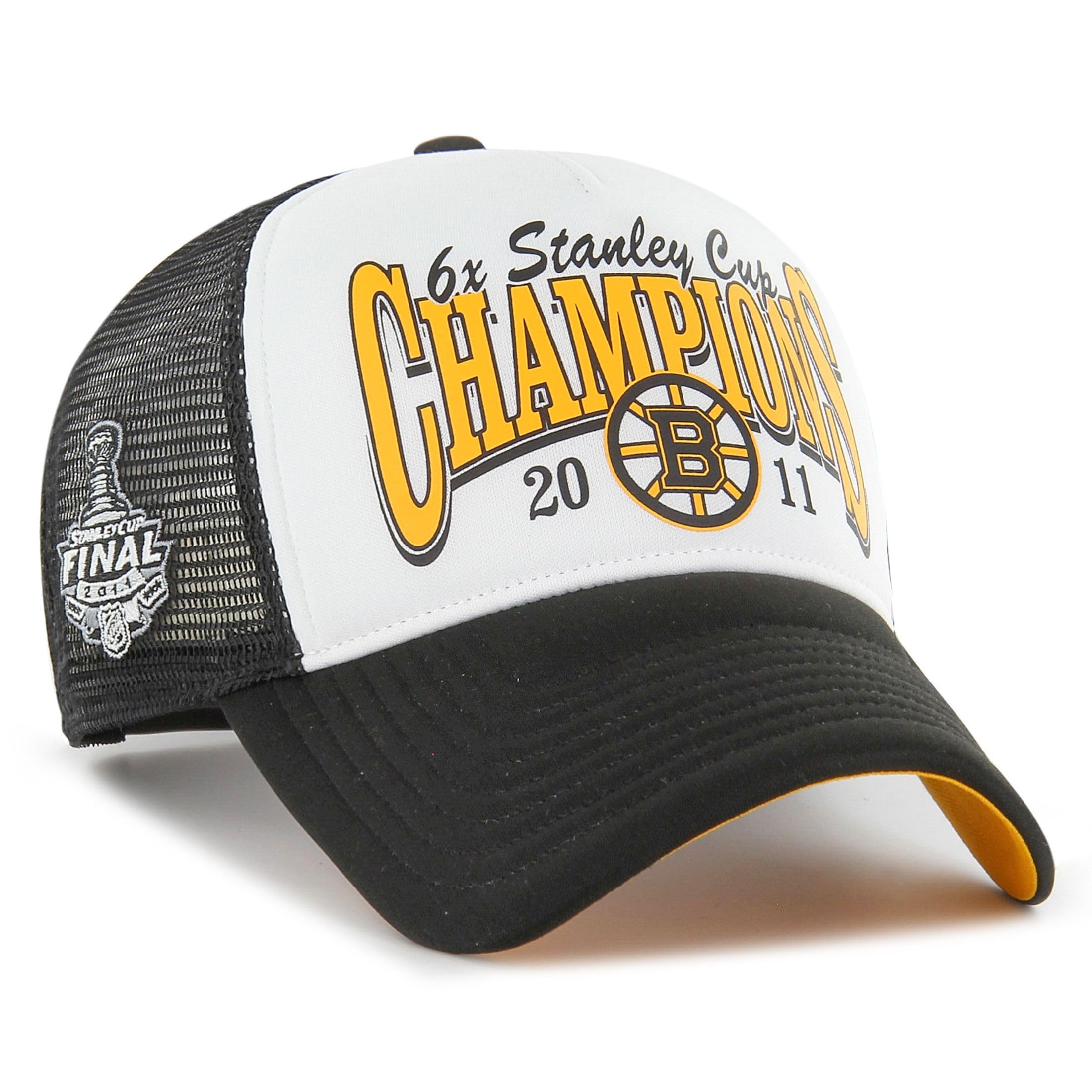 47 Brand Mesh Trucker Cap - Foam Champ Boston Bruins White