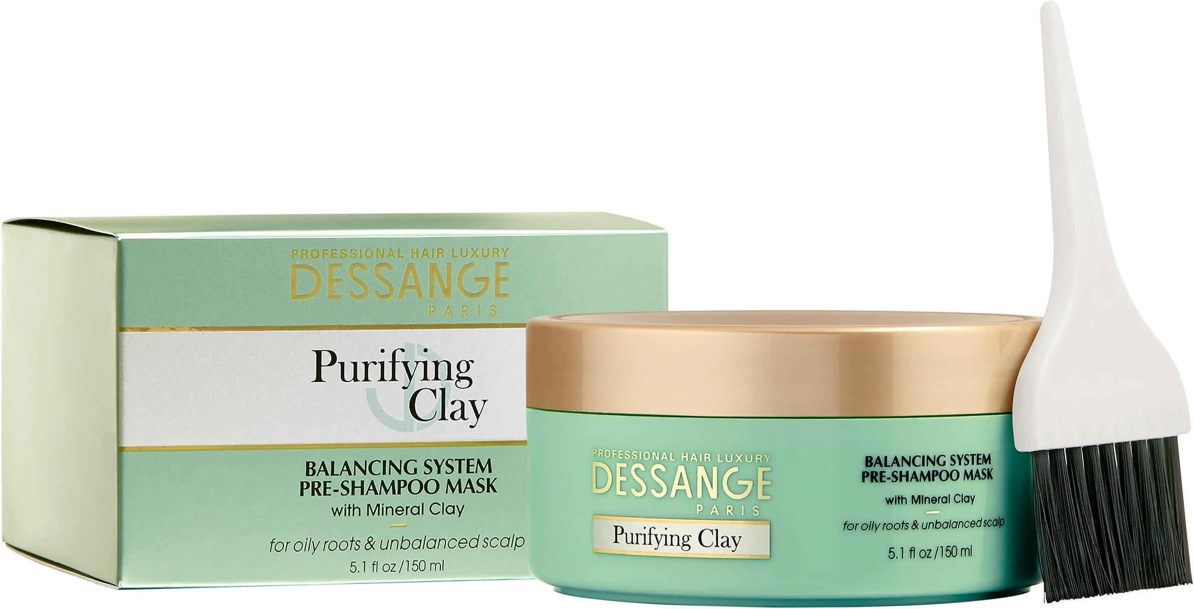Dessange Purifying Clay Balancing System Pre Shampoo Mask, 5.09 Fluid Ounce